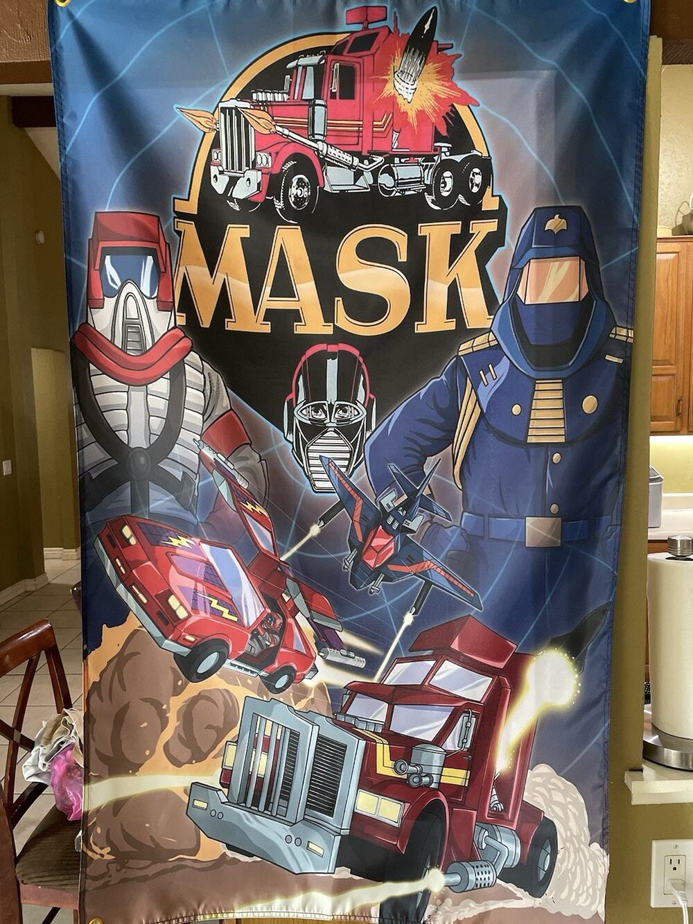 M.A.S.K. Mobile Armored Strike Kommand 5ft Flag Anime 80’s Cartoon MASK